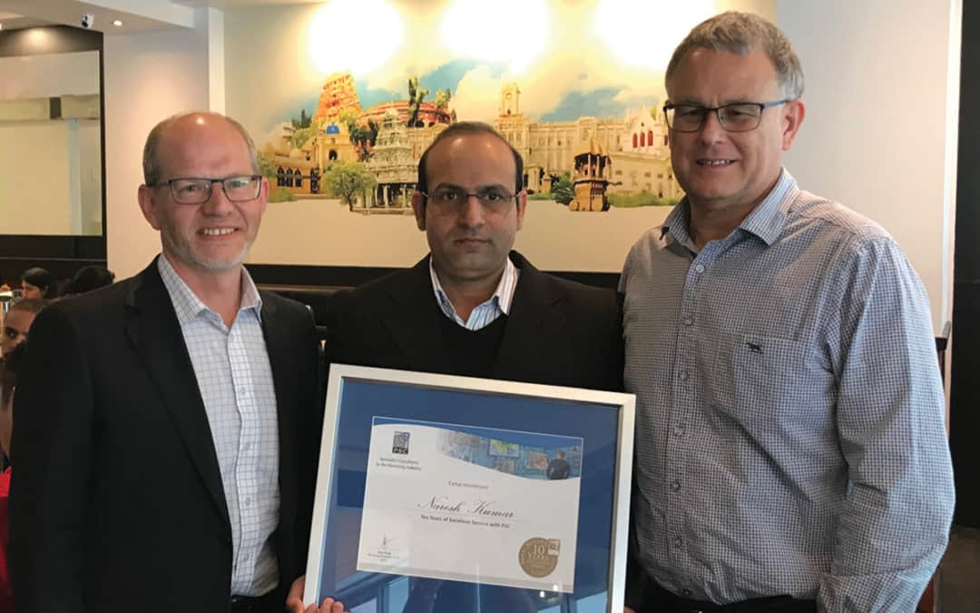 Naresh Kumar celebrates 10 years of excellent service with PSC