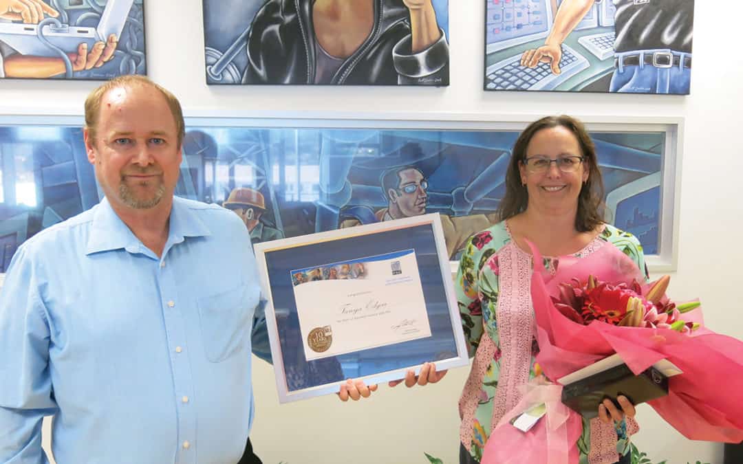 Tanya Edgar celebrates 10 years of Excellent Service with PSC